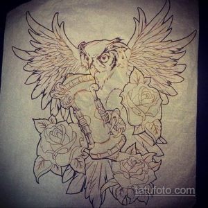 эскиз для тату песочных часов 19.09.2019 №090 - sketch for hourglass tattoo - tatufoto.com