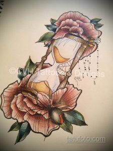 эскиз для тату песочных часов 19.09.2019 №092 - sketch for hourglass tattoo - tatufoto.com