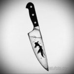 эскиз для тату поварской нож 23.09.2019 №014 - sketch for tattoo cook knife - tatufoto.com