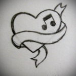 эскиз для тату простое сердце 15.09.2019 №006 - sketch for simple heart tatto - tatufoto.com