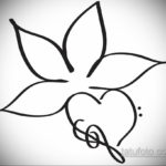 эскиз для тату простое сердце 15.09.2019 №011 - sketch for simple heart tatto - tatufoto.com