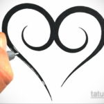 эскиз для тату простое сердце 15.09.2019 №016 - sketch for simple heart tatto - tatufoto.com
