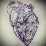 эскиз для тату простое сердце 15.09.2019 №033 - sketch for simple heart tatto - tatufoto.com