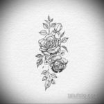 эскиз для тату роза простая 15.09.2019 №006 - sketch for rose tattoo simple - tatufoto.com
