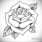 эскиз для тату роза простая 15.09.2019 №007 - sketch for rose tattoo simple - tatufoto.com