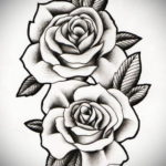 эскиз для тату роза простая 15.09.2019 №046 - sketch for rose tattoo simple - tatufoto.com