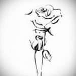 эскиз для тату роза простая 15.09.2019 №057 - sketch for rose tattoo simple - tatufoto.com