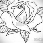 эскиз для тату роза простая 15.09.2019 №065 - sketch for rose tattoo simple - tatufoto.com