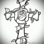 эскиз для тату роза простая 15.09.2019 №070 - sketch for rose tattoo simple - tatufoto.com