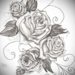 эскиз для тату роза простая 15.09.2019 №071 - sketch for rose tattoo simple - tatufoto.com