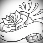 эскиз для тату роза простая 15.09.2019 №077 - sketch for rose tattoo simple - tatufoto.com