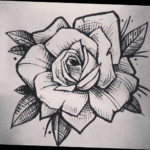 эскиз для тату роза простая 15.09.2019 №081 - sketch for rose tattoo simple - tatufoto.com