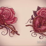 эскиз для тату роза простая 15.09.2019 №082 - sketch for rose tattoo simple - tatufoto.com