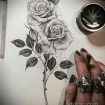 эскиз для тату роза простая 15.09.2019 №084 - sketch for rose tattoo simple - tatufoto.com