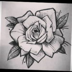 эскиз для тату роза простая 15.09.2019 №089 - sketch for rose tattoo simple - tatufoto.com