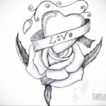 эскиз для тату роза простая 15.09.2019 №091 - sketch for rose tattoo simple - tatufoto.com