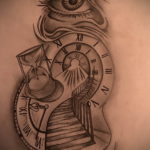 эскиз для тату с часами на предплечье 19.09.2019 №003 - sketch for tattoo - tatufoto.com