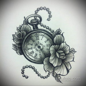 эскиз для тату с часами на предплечье 19.09.2019 №004 - sketch for tattoo - tatufoto.com