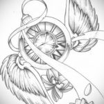 эскиз для тату с часами на руку 19.09.2019 №015 - sketch for tattoo with a cl - tatufoto.com