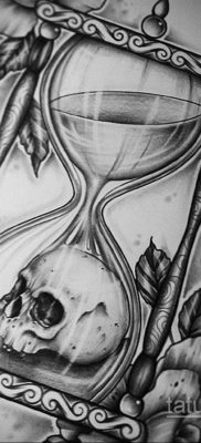 эскиз для тату смерть с часами 19.09.2019 №011 — sketch for tattoo death wit — tatufoto.com