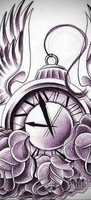 эскиз для тату часы время 19.09.2019 №010 — sketch for tattoo watch time — tatufoto.com