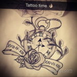 эскиз для тату часы время 19.09.2019 №020 - sketch for tattoo watch time - tatufoto.com