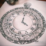 эскиз для тату часы время 19.09.2019 №024 - sketch for tattoo watch time - tatufoto.com
