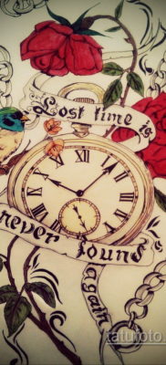 эскиз для тату часы время 19.09.2019 №035 — sketch for tattoo watch time — tatufoto.com