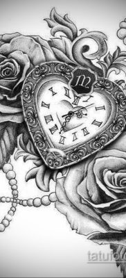 эскиз для тату часы время 19.09.2019 №038 — sketch for tattoo watch time — tatufoto.com