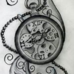эскиз для тату часы на руке 19.09.2019 №001 - sketch for tattoo watch on ha - tatufoto.com