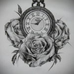 эскиз для тату часы на руке 19.09.2019 №003 - sketch for tattoo watch on ha - tatufoto.com