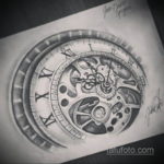 эскиз для тату часы на руке 19.09.2019 №010 - sketch for tattoo watch on ha - tatufoto.com