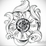 эскиз для тату часы на руке 19.09.2019 №012 - sketch for tattoo watch on ha - tatufoto.com