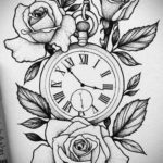 эскиз для тату часы на руке 19.09.2019 №014 - sketch for tattoo watch on ha - tatufoto.com