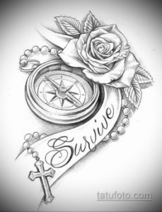 эскиз для тату часы с розами 19.09.2019 №051 - sketch for tattoo watch with - tatufoto.com