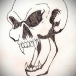 эскиз для тату череп простой 15.09.2019 №007 - sketch for tattoo skull simple - tatufoto.com