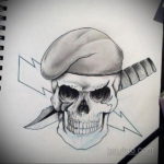 эскиз для тату череп простой 15.09.2019 №042 - sketch for tattoo skull simple - tatufoto.com