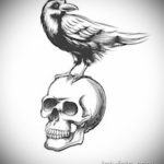 эскиз для тату череп простой 15.09.2019 №045 - sketch for tattoo skull simple - tatufoto.com