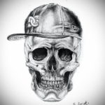 эскиз для тату череп простой 15.09.2019 №046 - sketch for tattoo skull simple - tatufoto.com