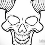 эскиз для тату череп простой 15.09.2019 №051 - sketch for tattoo skull simple - tatufoto.com