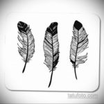 эскиз для тату черное перо 26.09.2019 №012 -sketch feather tattoo- tatufoto.com