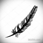эскиз для тату черное перо 26.09.2019 №029 -sketch feather tattoo- tatufoto.com