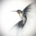 эскиз тату колибри цветная 16.09.2019 №022 - color sketch hummingbird tatto - tatufoto.com