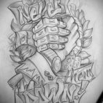 эскиз тату надпись чикано 14.09.2019 №025 - Chicano tattoo sketch - tatufoto.com
