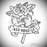 эскиз тату роза с надписью 14.09.2019 №004 - sketch rose tattoo with the ins - tatufoto.com