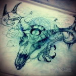 эскиз тату череп быка 17.09.2019 №027 - bull skull tattoo sketch - tatufoto.com