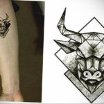 эскиз тату череп быка 17.09.2019 №039 - bull skull tattoo sketch - tatufoto.com