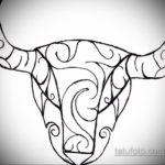 эскиз тату череп быка 17.09.2019 №044 - bull skull tattoo sketch - tatufoto.com
