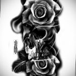 эскиз тату черные черепа 17.09.2019 №002 - black skull tattoo sketch - tatufoto.com