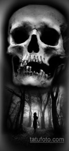 эскиз тату черные черепа 17.09.2019 №004 - black skull tattoo sketch - tatufoto.com